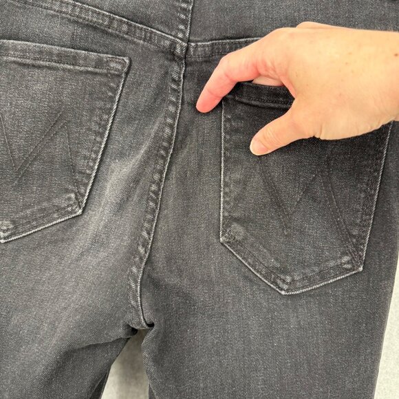 Mother Womens The Stunner Skinny Jeans Size 27 Night Hawk Black Denim Classic - Picture 9 of 16